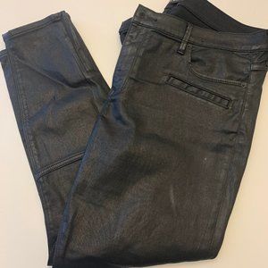 Express Coated Moto Ankle Leggings